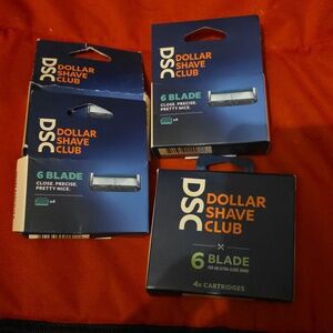 Lot of 4 Dollar Shave Club 6-blade Razor Refill